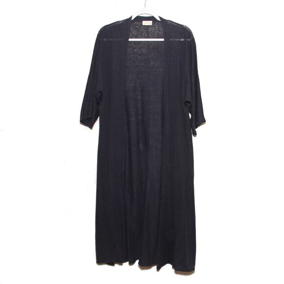 Poetry Fine Linen Open Front Long Cardigan Size 2 - Picture 1 of 10